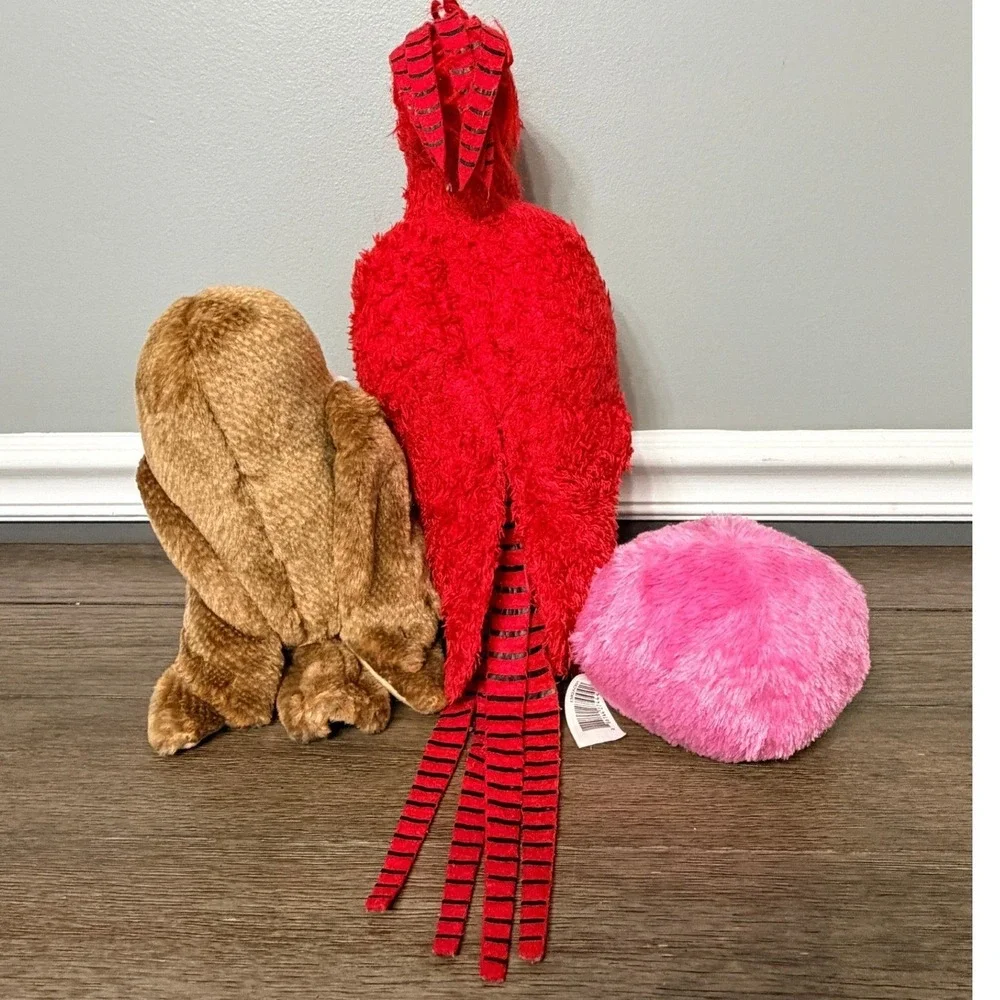 Harry Potter Wizarding World Plush Lot 3 Fawkes Phoenix Barn Owl Pygmy Puff 2015